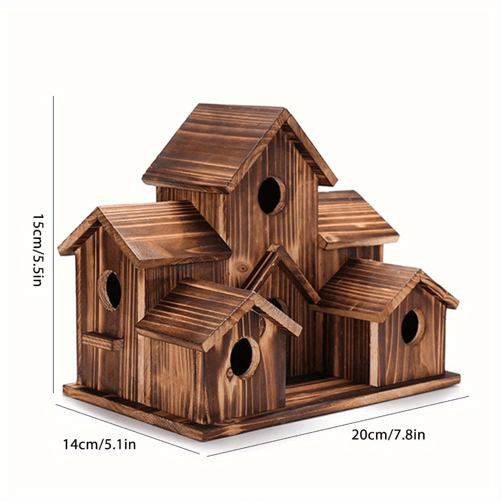 Outdoor bird house, feeding birds in rural areas, small house style bird house
