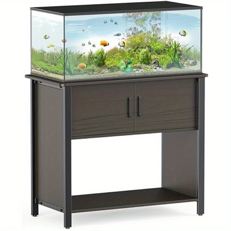Premium 40-50 Gallon Aquarium Stand with Cabinet - Durable Engineered Wood & Heavy-Duty Steel Frame