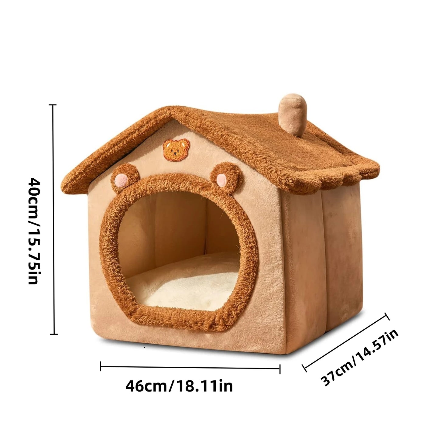 Pet Bed for Cats and Dogs - Cozy Indoor Pet Shelter with Soft Cushion, Durable and Easy to Clean