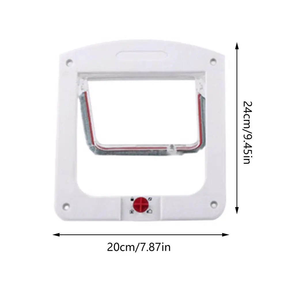 Pet Door 4 Way Locking Large Dog Cat Door Flap Install in Interior Exterior Door Weatherproof Pet Door