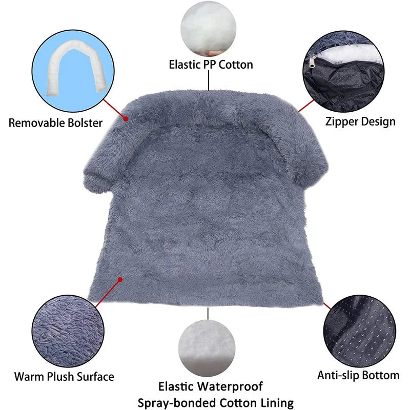 Dog Bed Large Sized Dog Bed Couch Cover Calming large Dog Bed Washable Dog Mat for Furniture Protector