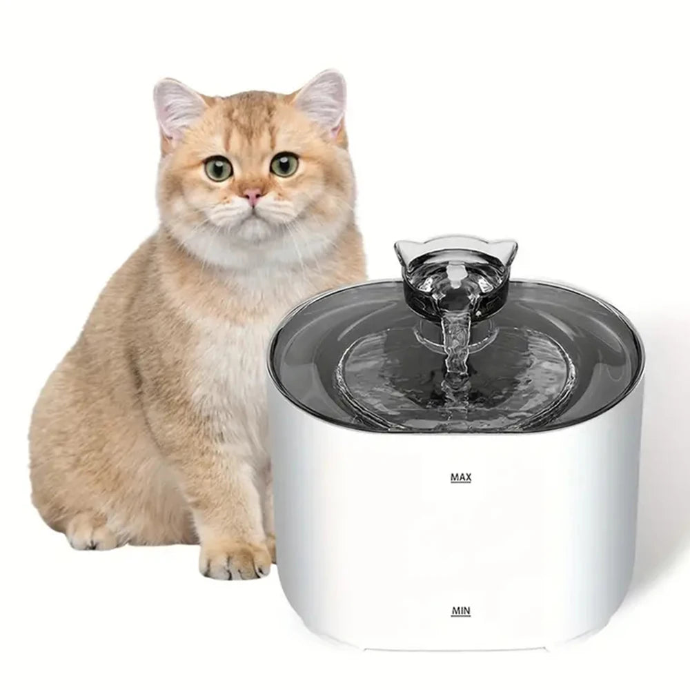 2.2L Cat Water Fountain, Pet Water Fountain for Cats, Ultra-Quiet Pump Dog Dispenser Water Bowl