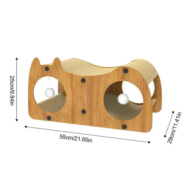 Cat Scratch House Cardboard Cat Scratcher Bed Integrated Cat Scratching Post For Indoor Cats