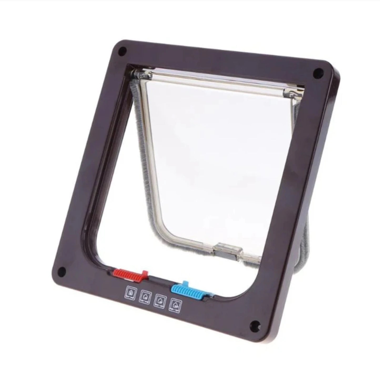 Pet Door 4 Way Lockable Dog Cat Kitten Door S/M/L Animal Small Pet Cat Dog Gate Door Pet Supplies