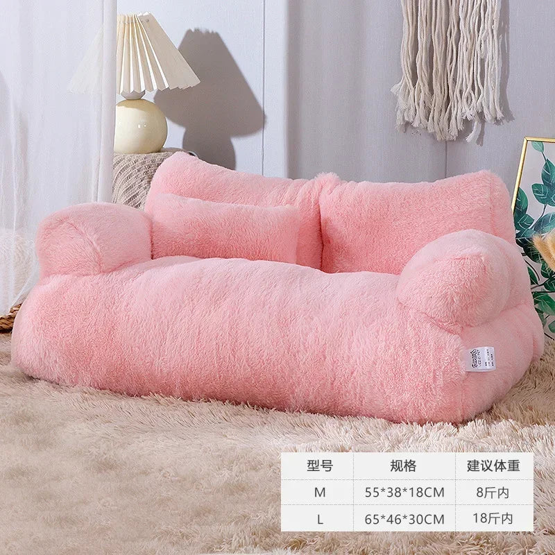 Cat bed House Plush Dog Sofa Beds Washable Warm Pet sofa Comfortable Cushion Sleep winter Furniture