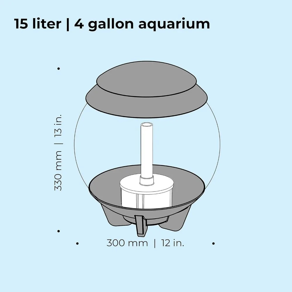 Mini Aquarium Modern Compact Water Tank for Desktop or Desktop Display Fish Tank