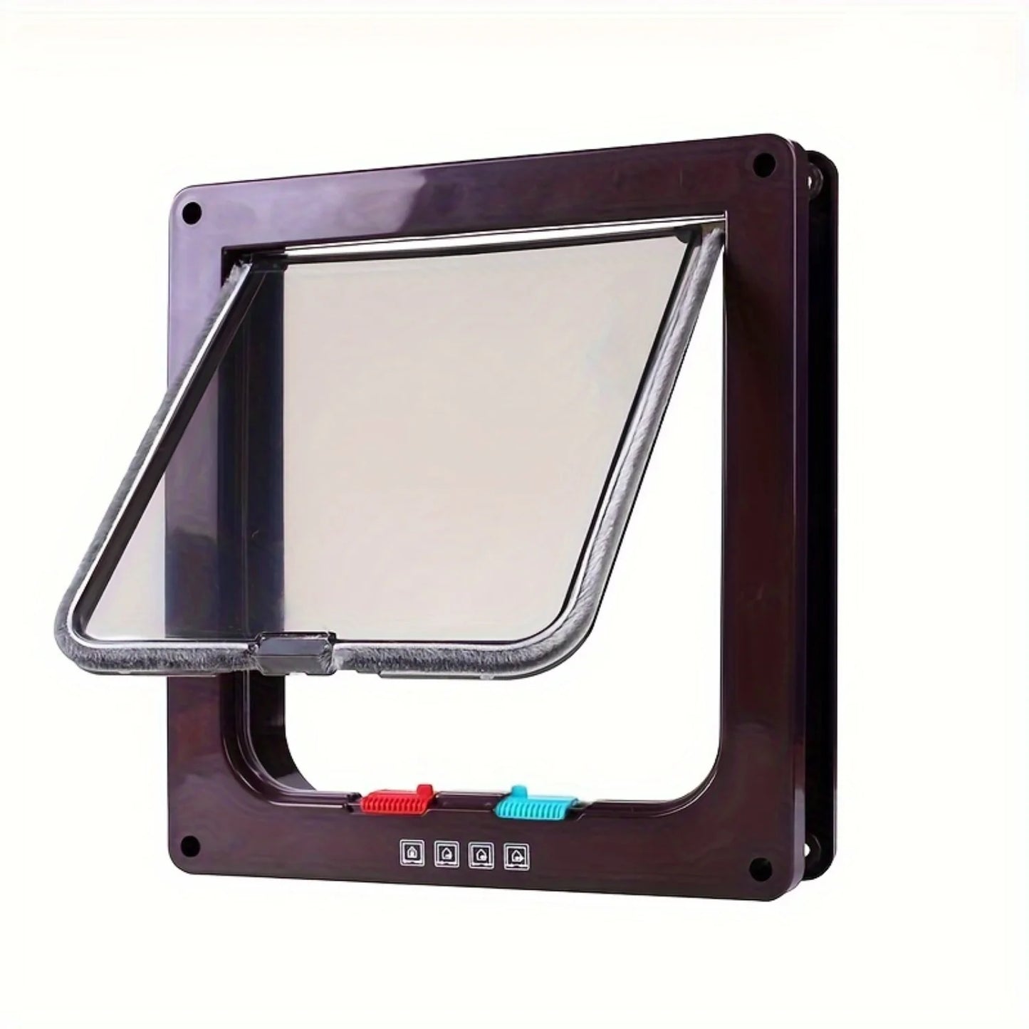 Easy-Install Large Cat Flap Door, 9.92X9.25", 4-Way Locking - Weatherproof For Indoor/Outdoor Use