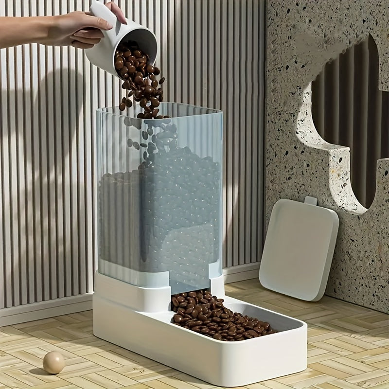 Plastic Automatic Dog & Cat Feeder and Water Dispenser, Gravity Dog & Cat Food And Water Dispenser Set