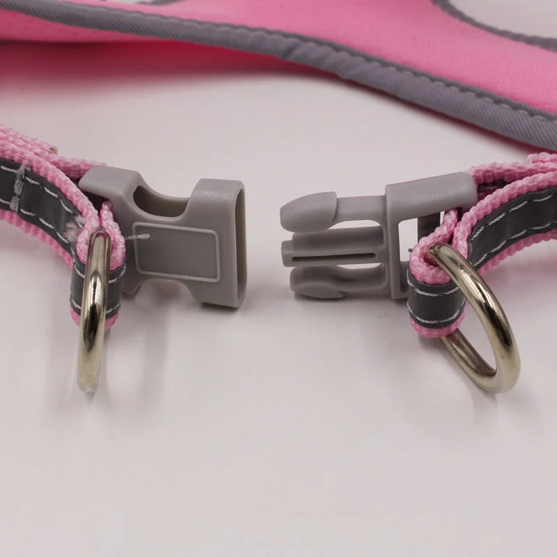 XS-XL Breathable Durable Dog Pet Harness Collar Leash Set Puppy Cats Vest Harness Collars s