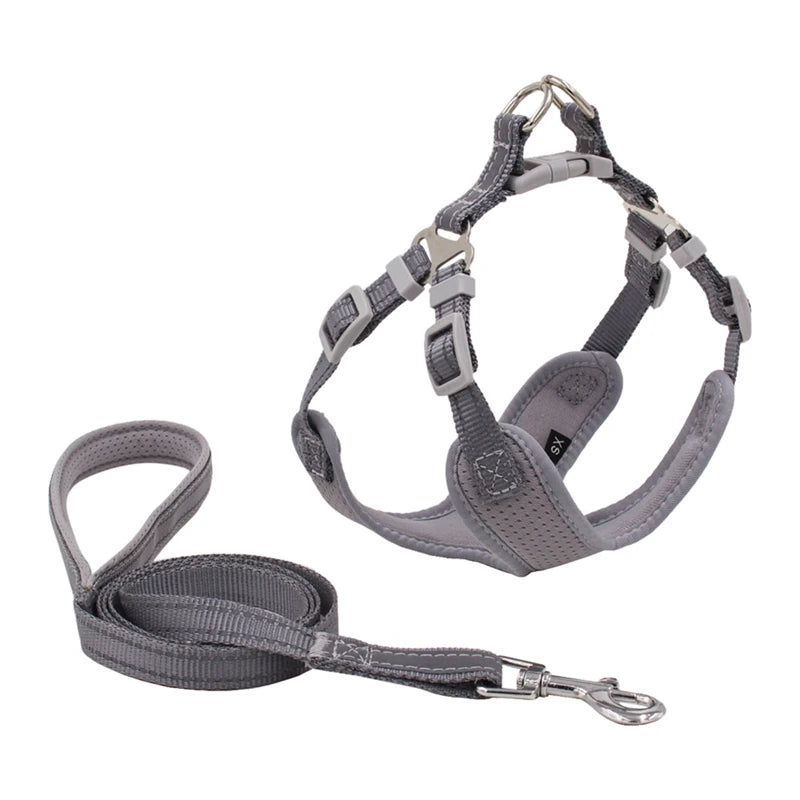 XS-XL Breathable Durable Dog Pet Harness Collar Leash Set Puppy Cats Vest Harness Collars s
