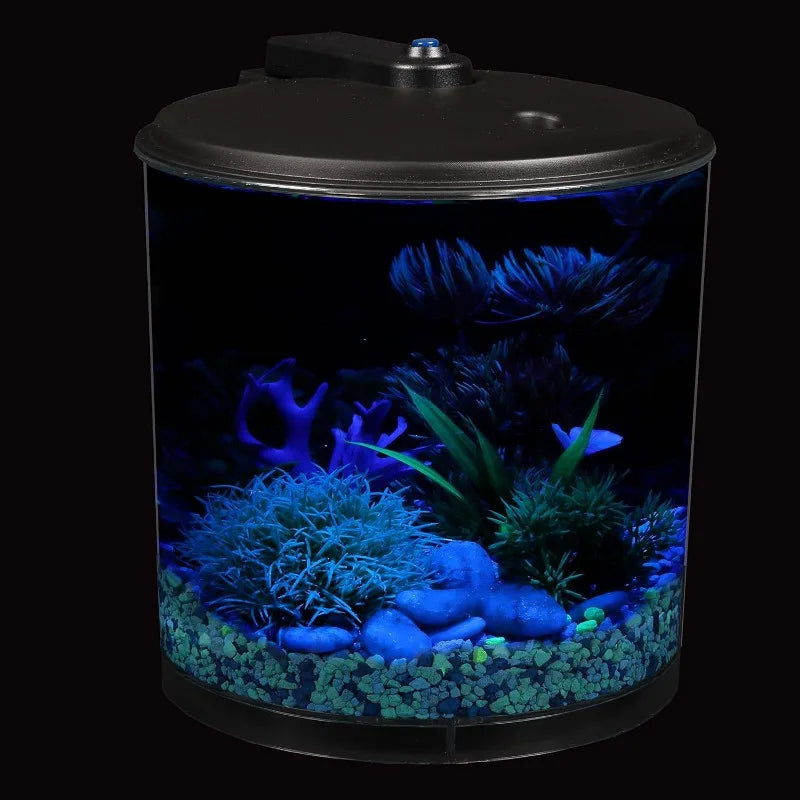 360 Aquarium with LED Lighting (7 Color Choices) and Power