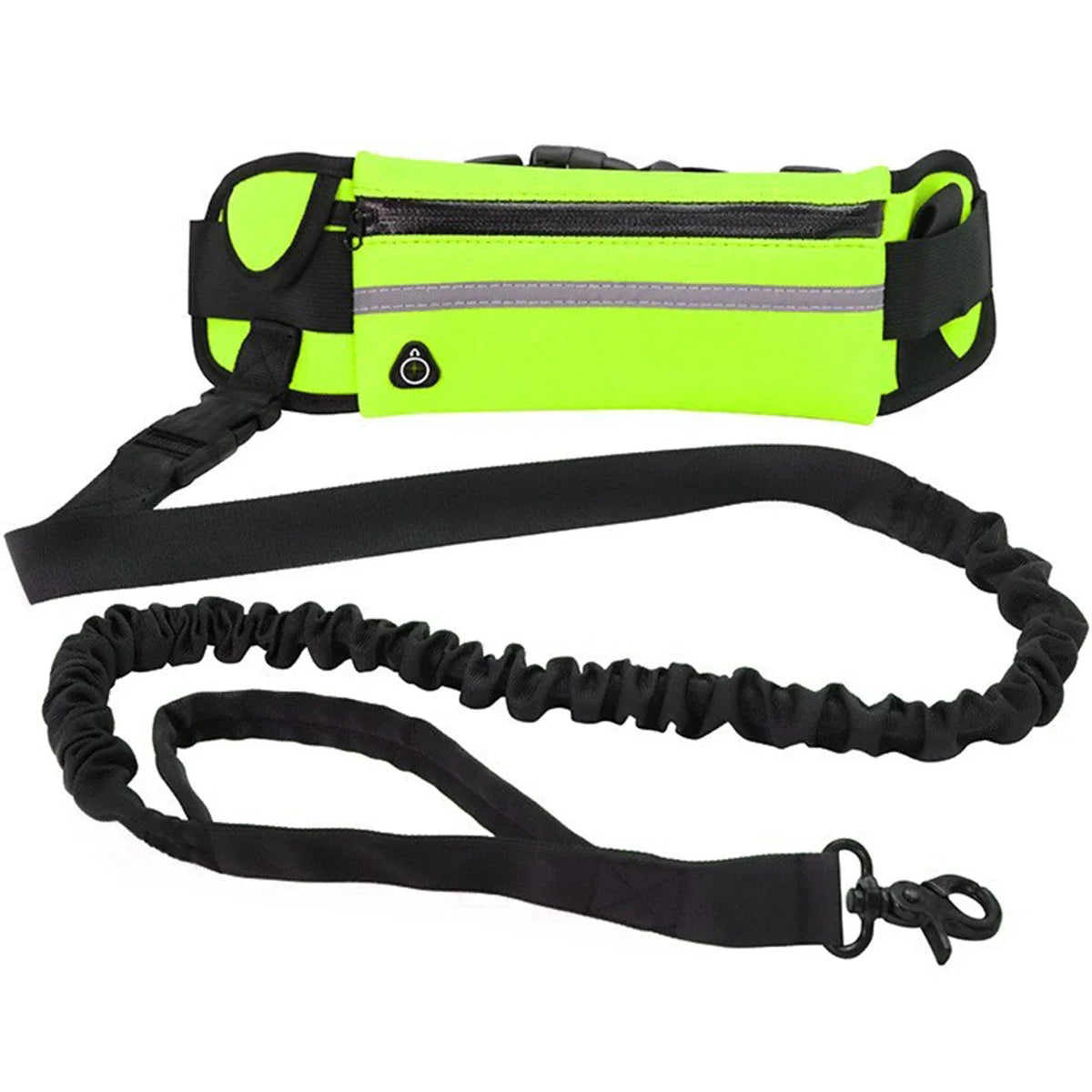 Hands Free Dog Leash for Running Walking Reflective Leash with Waist Bag Retractable Elastic Belt Dog