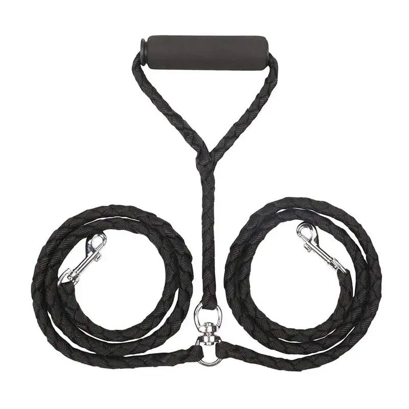 1.4m Pet Double Leash 2 Way Couplers Dog Leash Rope Elastic Extended  Two Double Dogs Leashes