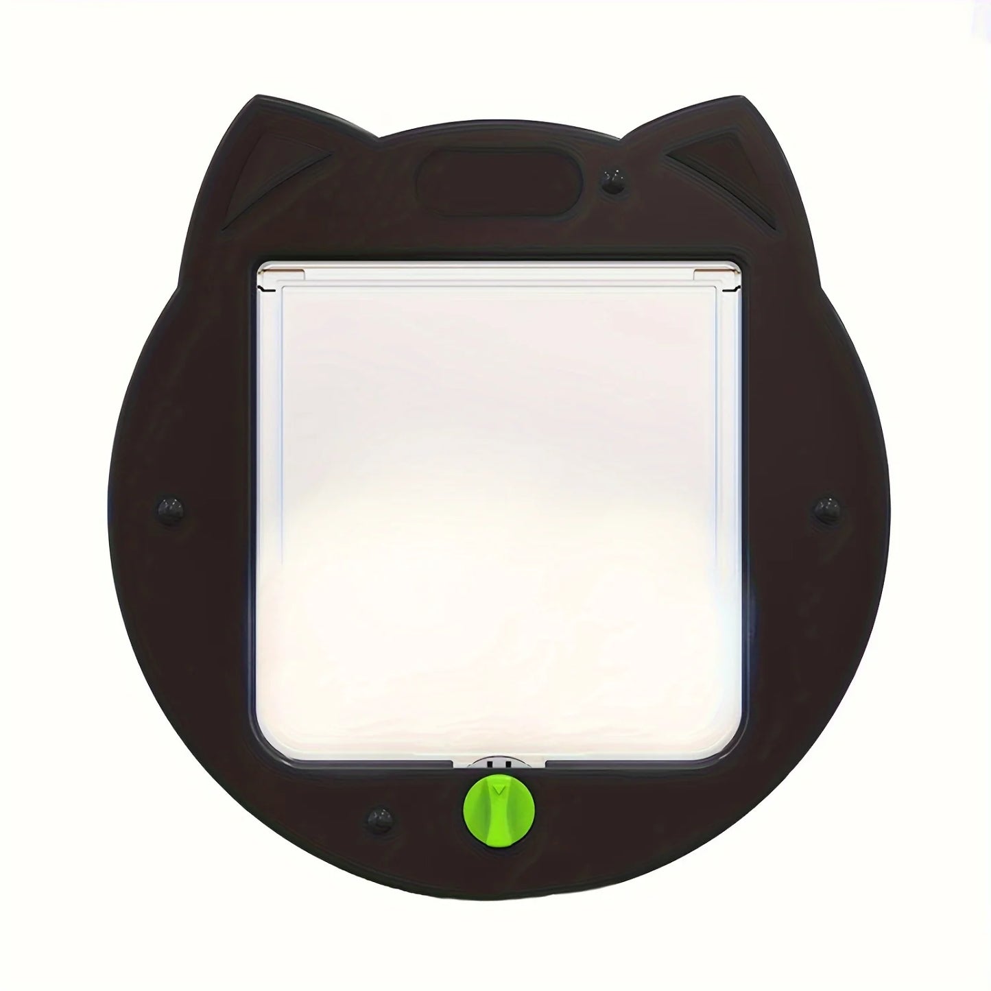 Cat Door with 4-Way Lock - ABS , Silent & Waterproof Large Cats, Small Dogs & Animals, Dual-Direction Entry