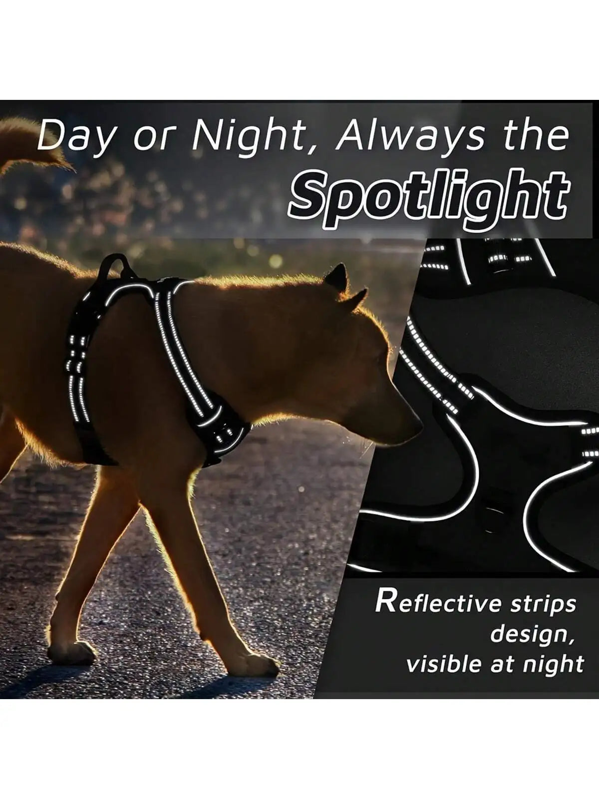 2pcs Reflective Dog Harness And 1.5 Meter Leash Breathable Pet Harness For Large And Small Medium Dogs