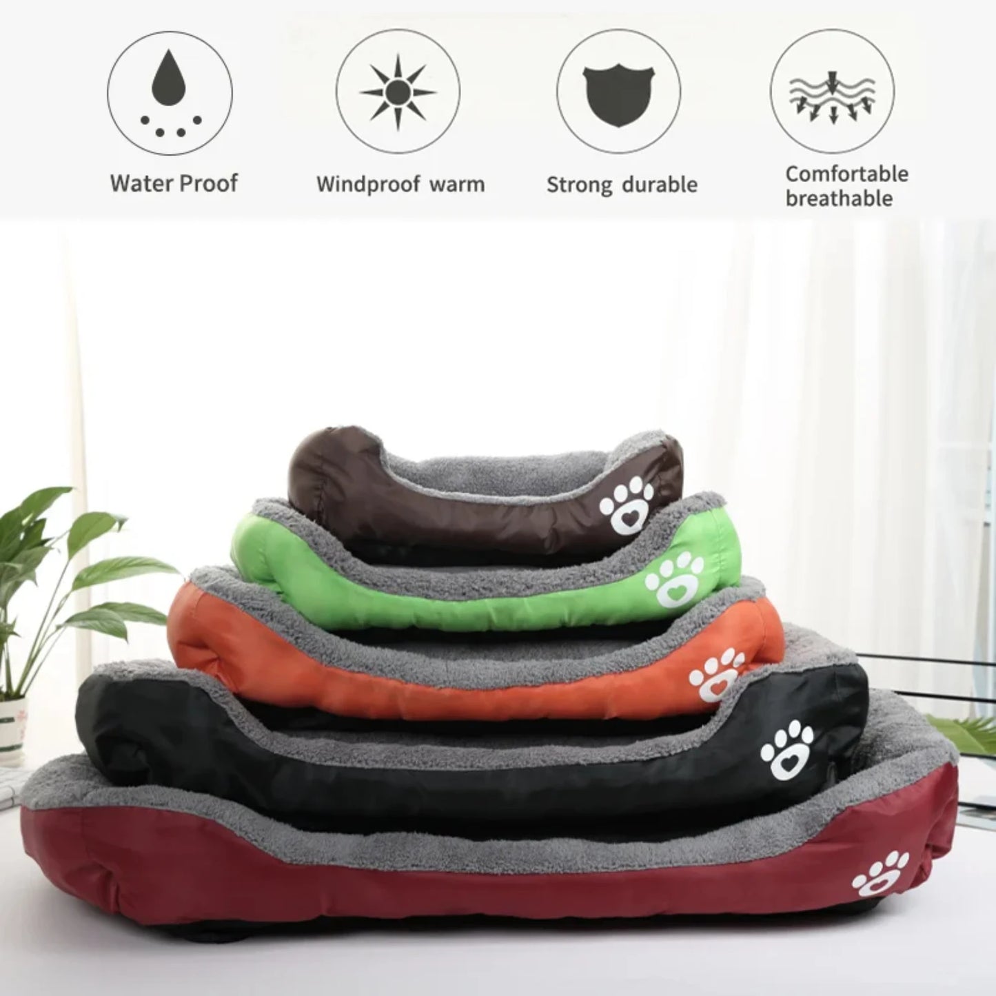 Soft and Cozy Ultimate Fleece Bed for Small, Medium, and Large Dogs - Waterproof Bottom