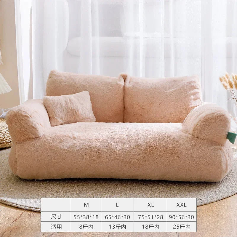 Cat bed House Plush Dog Sofa Beds Washable Warm Pet sofa Comfortable Cushion Sleep winter Furniture