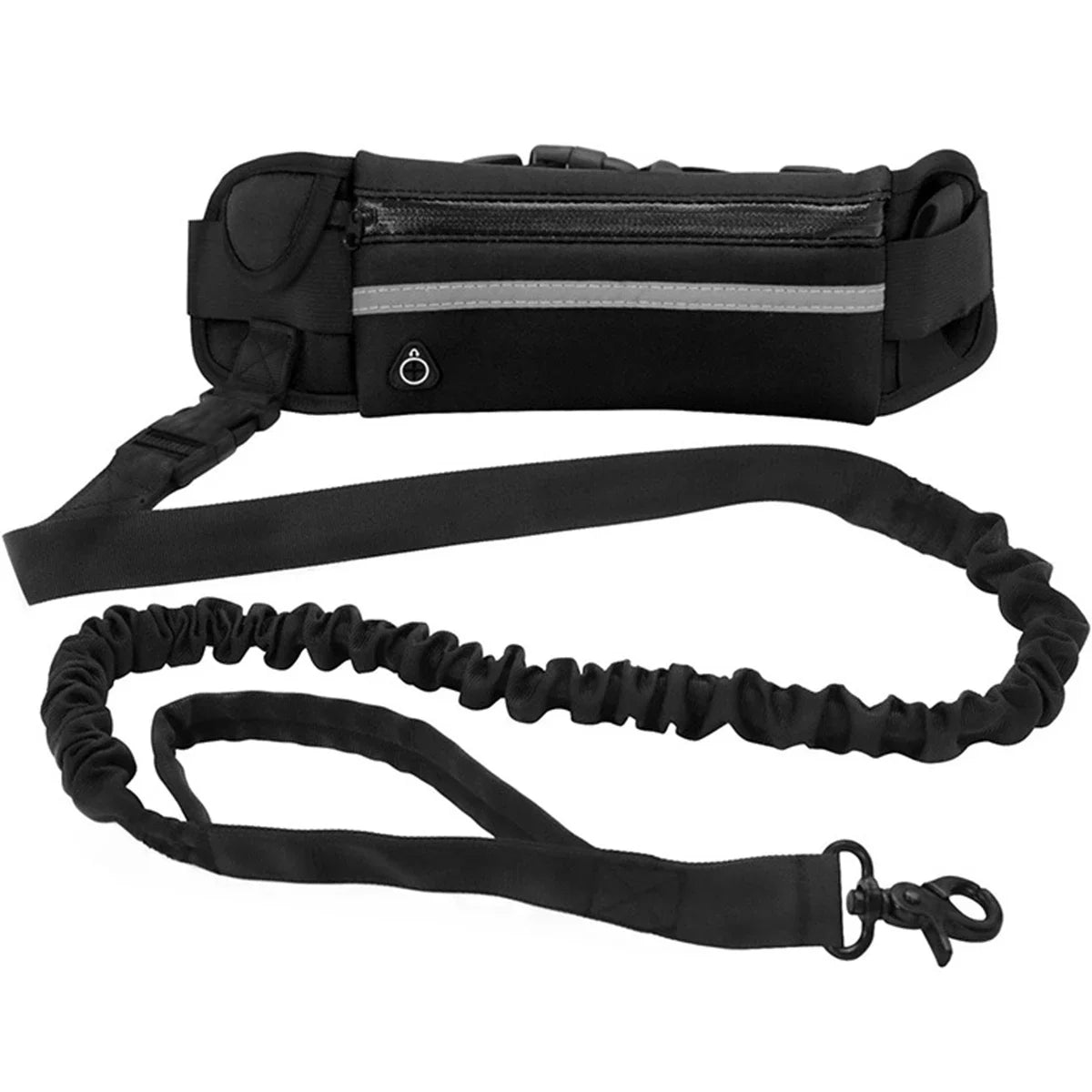 Hands Free Dog Leash for Running Walking Reflective Leash with Waist Bag Retractable Elastic Belt Dog