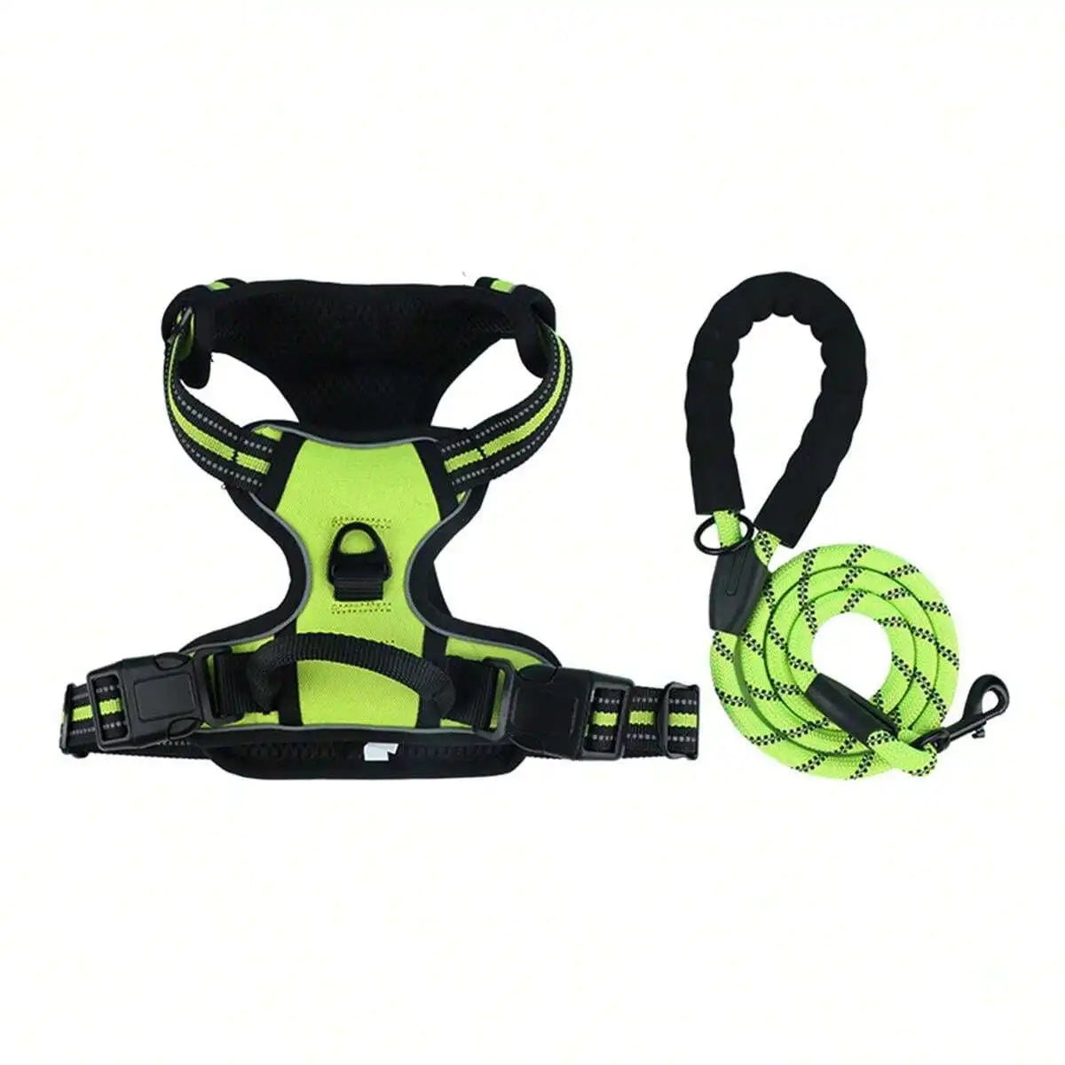 2pcs Reflective Dog Harness And 1.5 Meter Leash Breathable Pet Harness For Large And Small Medium Dogs