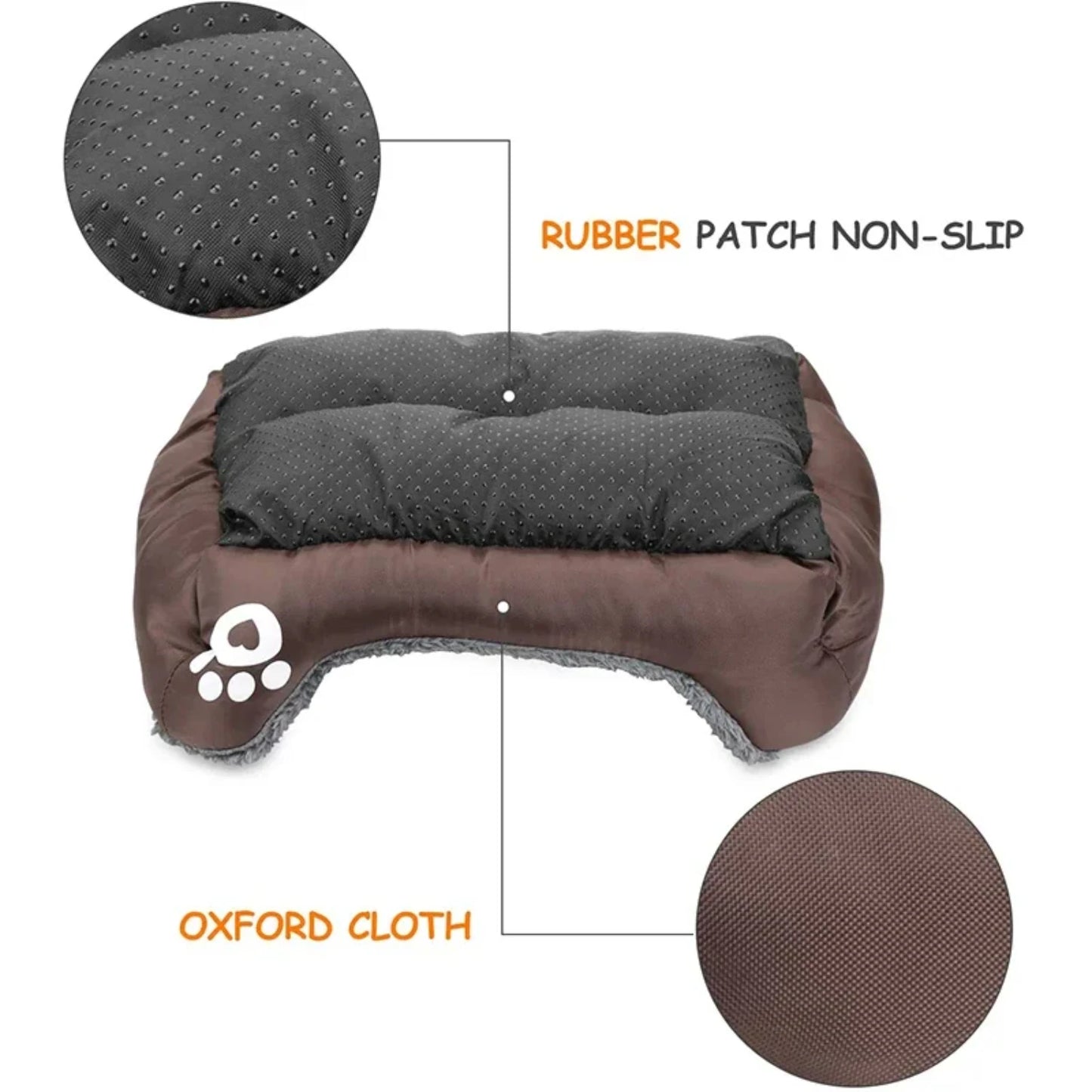 Soft and Cozy Ultimate Fleece Bed for Small, Medium, and Large Dogs - Waterproof Bottom