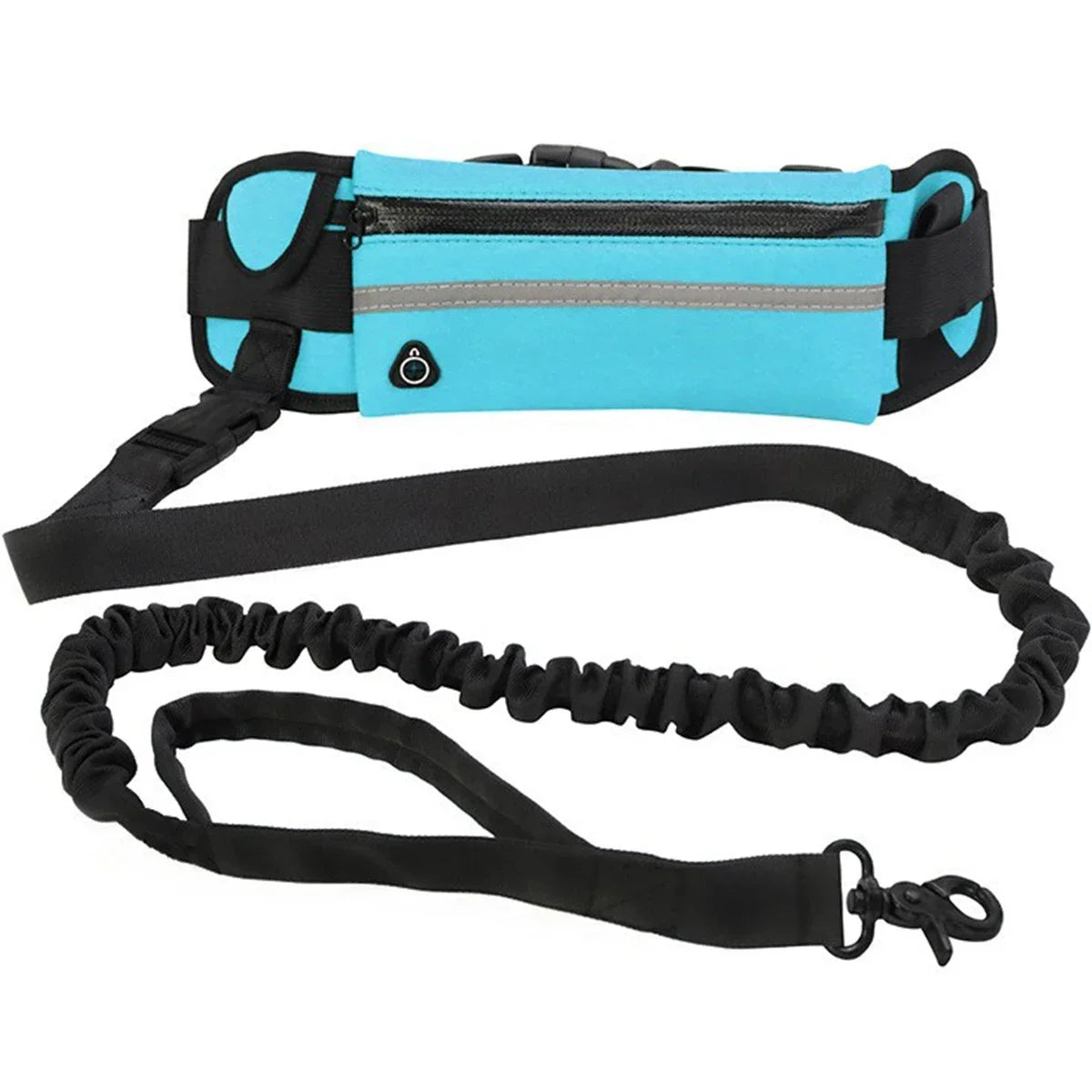 Hands Free Dog Leash for Running Walking Reflective Leash with Waist Bag Retractable Elastic Belt Dog
