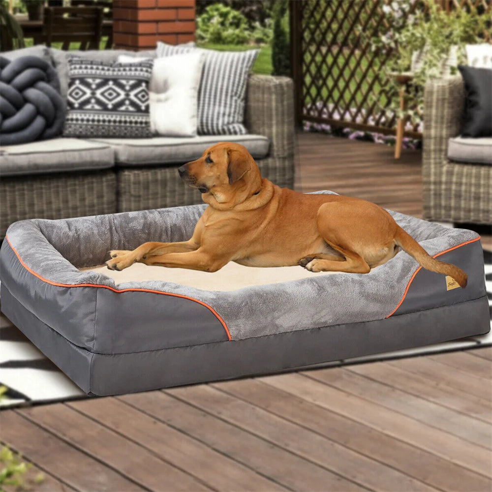 Jumbo Large Orthopedic Memory Foam Dog Bed