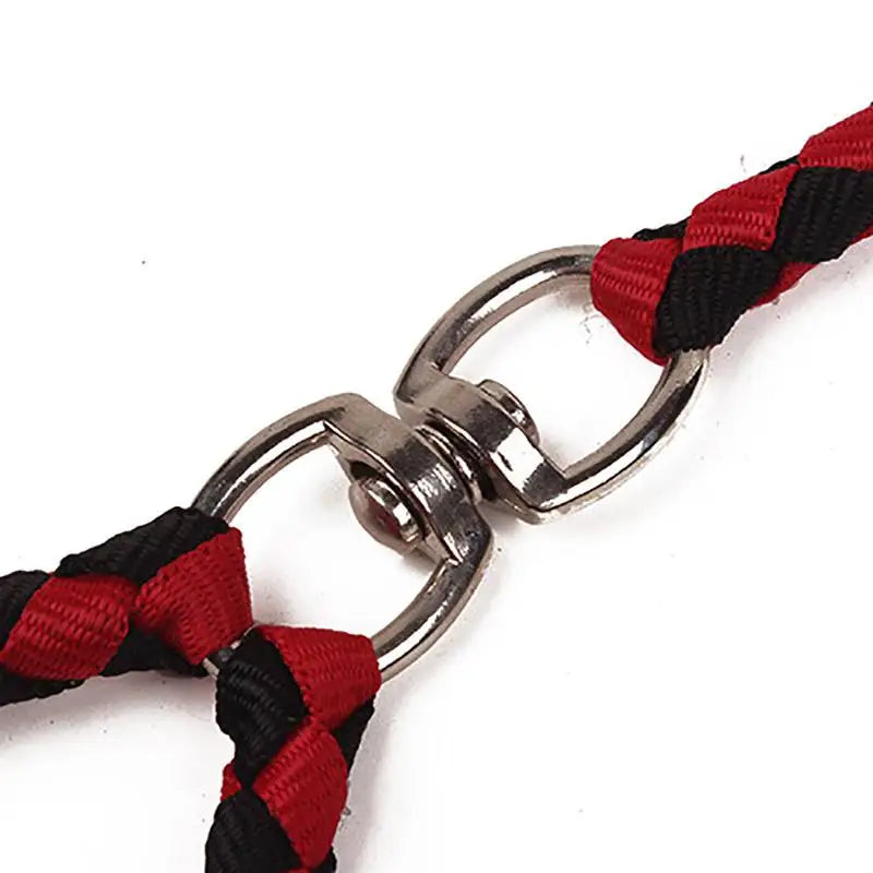 1.4m Pet Double Leash 2 Way Couplers Dog Leash Rope Elastic Extended  Two Double Dogs Leashes