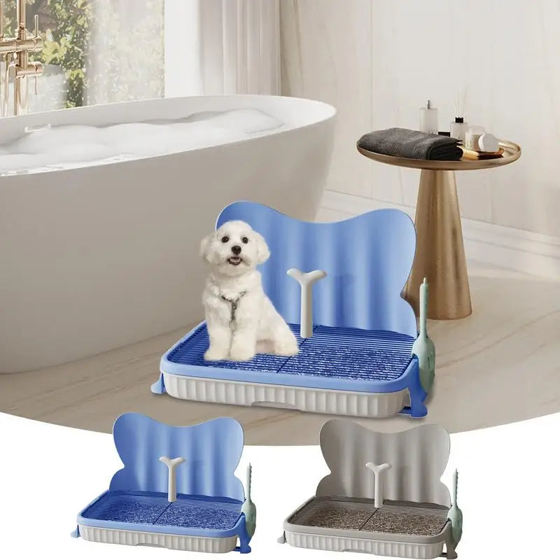 Portable Dog Bathroom Litter Box Removable Semi Closed Puppy Potty Toilet Strong Load-Bearing