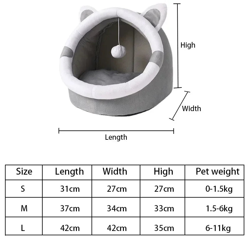 Cat Nest House for Cats Cave  Universal Semi-Closed Cute and Comfortable Cat Nest Kittens Cave