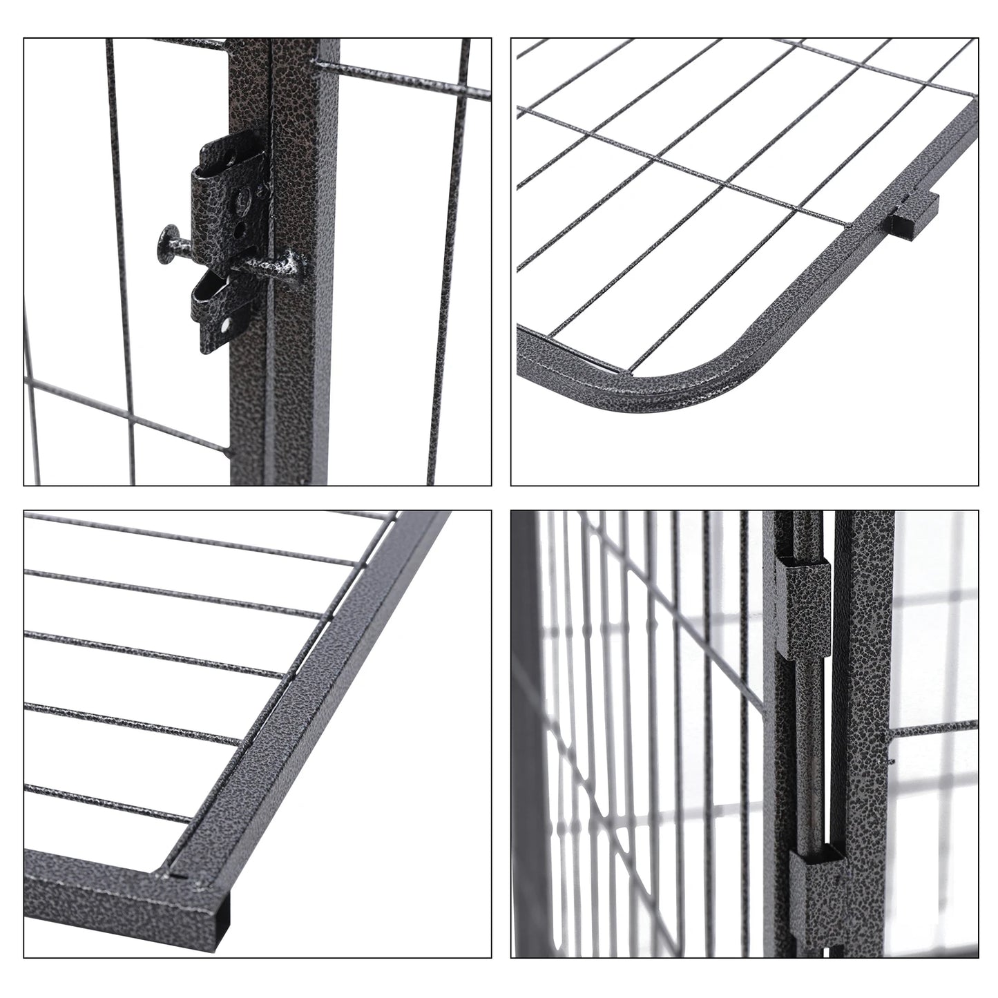 Dog Fence 23.6-in Height Dog Playpen Outdoor with Doors for Large/Medium/Small Dogs Pet,Puppy Playpen