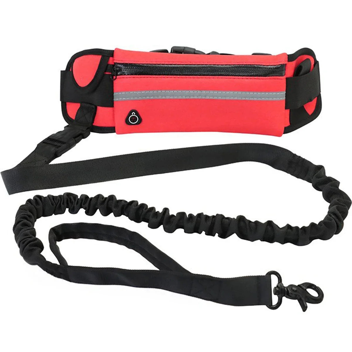 Hands Free Dog Leash for Running Walking Reflective Leash with Waist Bag Retractable Elastic Belt Dog