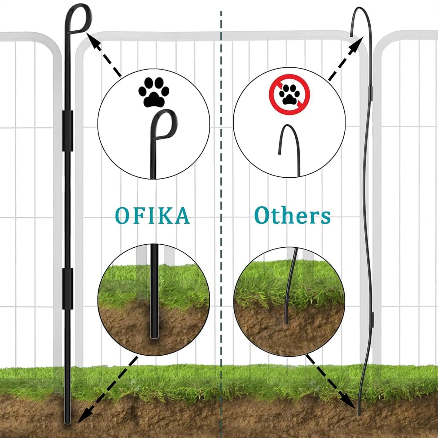 Heavy Duty Metal Dog Playpen for Medium/Small Animals,  Dog Fence Exercise Pen with Doors