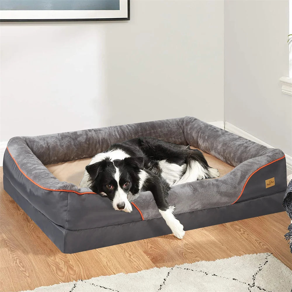 Jumbo Large Orthopedic Memory Foam Dog Bed