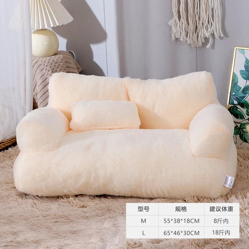 Cat bed House Plush Dog Sofa Beds Washable Warm Pet sofa Comfortable Cushion Sleep winter Furniture