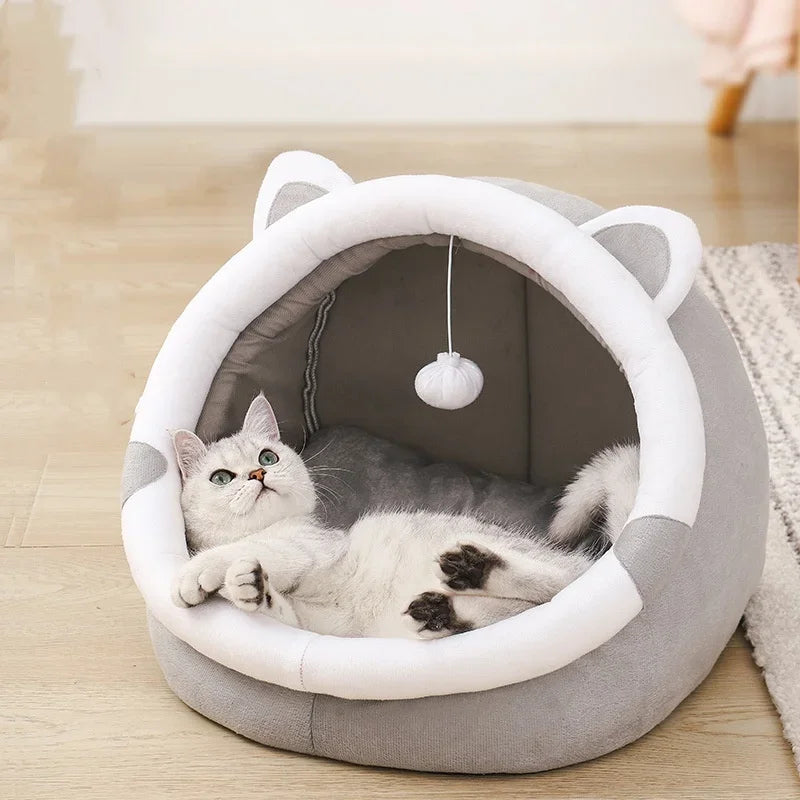 Cat Nest House for Cats Cave  Universal Semi-Closed Cute and Comfortable Cat Nest Kittens Cave