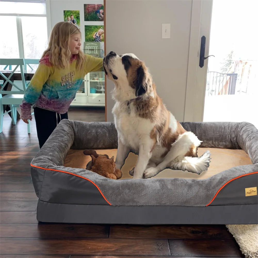 Jumbo Large Orthopedic Memory Foam Dog Bed