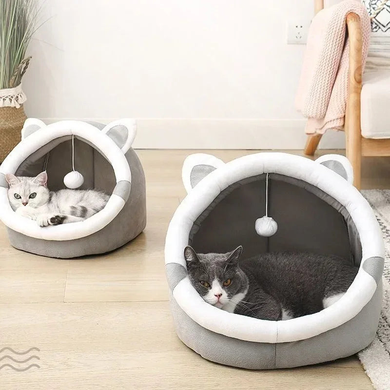 Cat Nest House for Cats Cave  Universal Semi-Closed Cute and Comfortable Cat Nest Kittens Cave