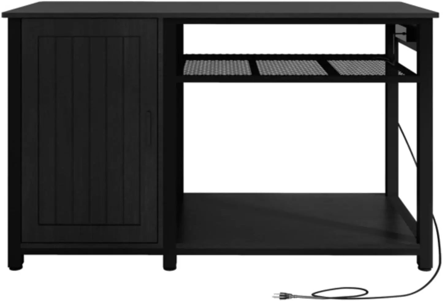 Fish Tank Storage Cabinet, Metal Fish Tank Stand, Heavy Duty Gallon Aquarium Stand with Power Outlet,