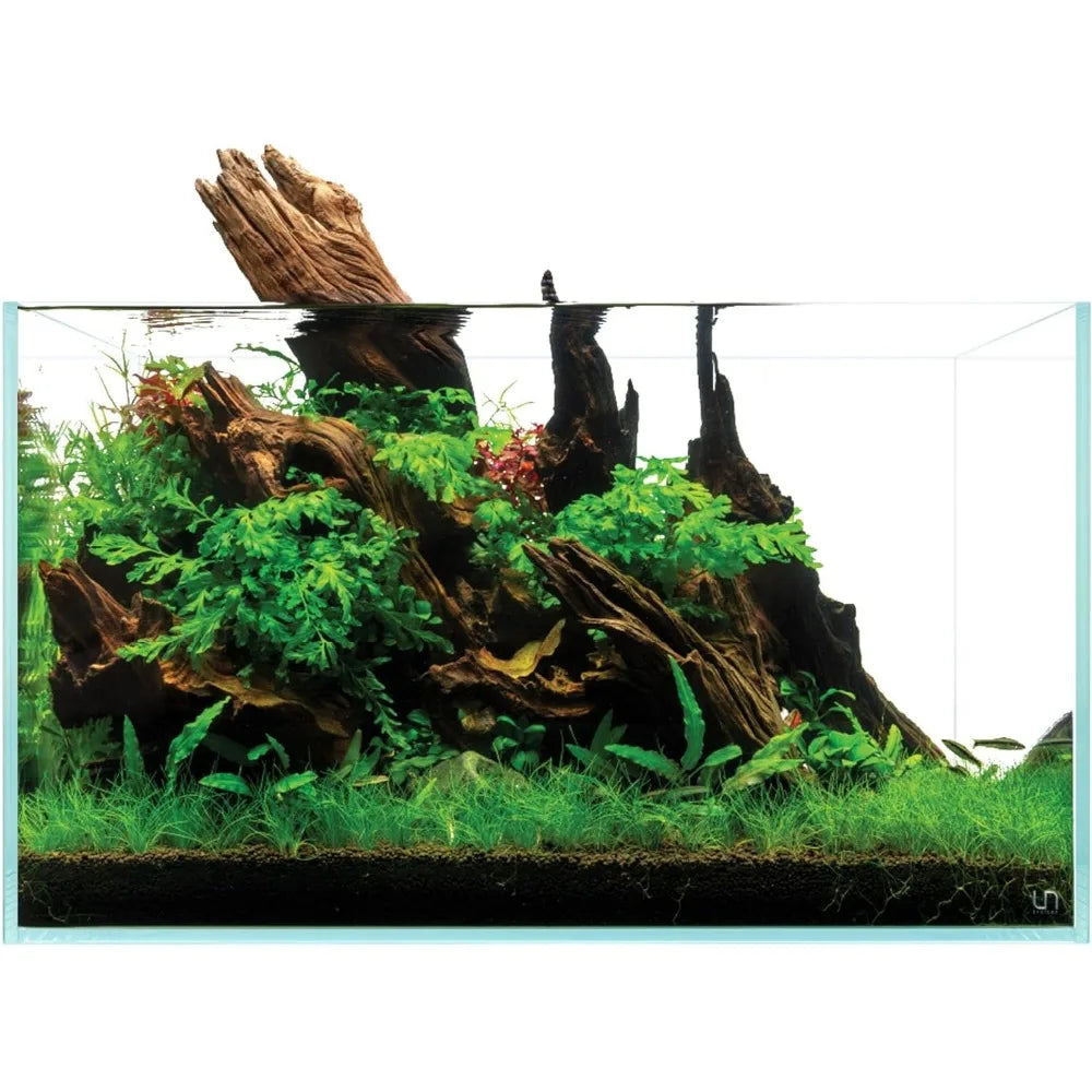 Ultra Clear Rimless Aquarium - Glass Fish Tank with 45° Mitered Edges, 5mm-15mm Thick, Leveling Mat Included