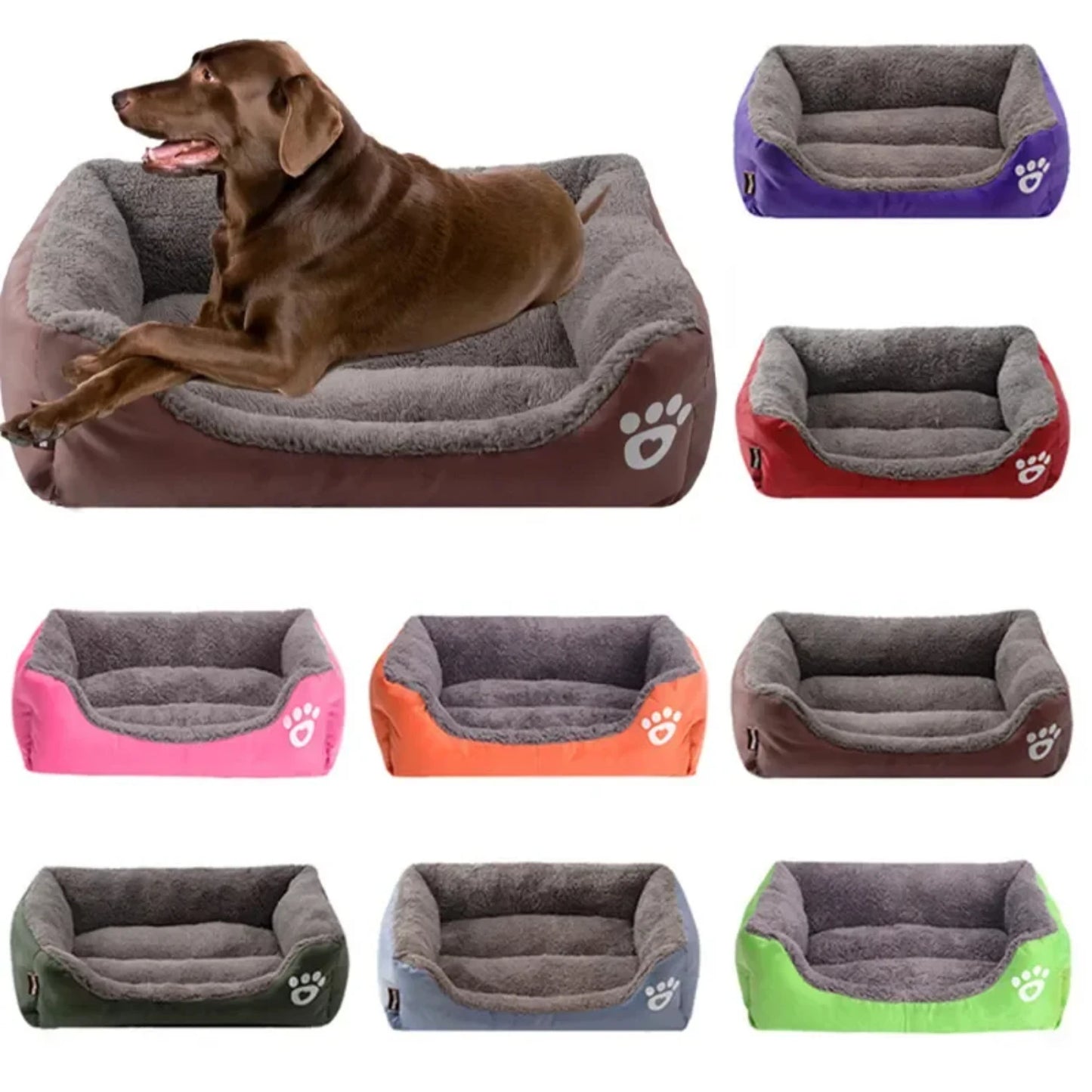 Soft and Cozy Ultimate Fleece Bed for Small, Medium, and Large Dogs - Waterproof Bottom