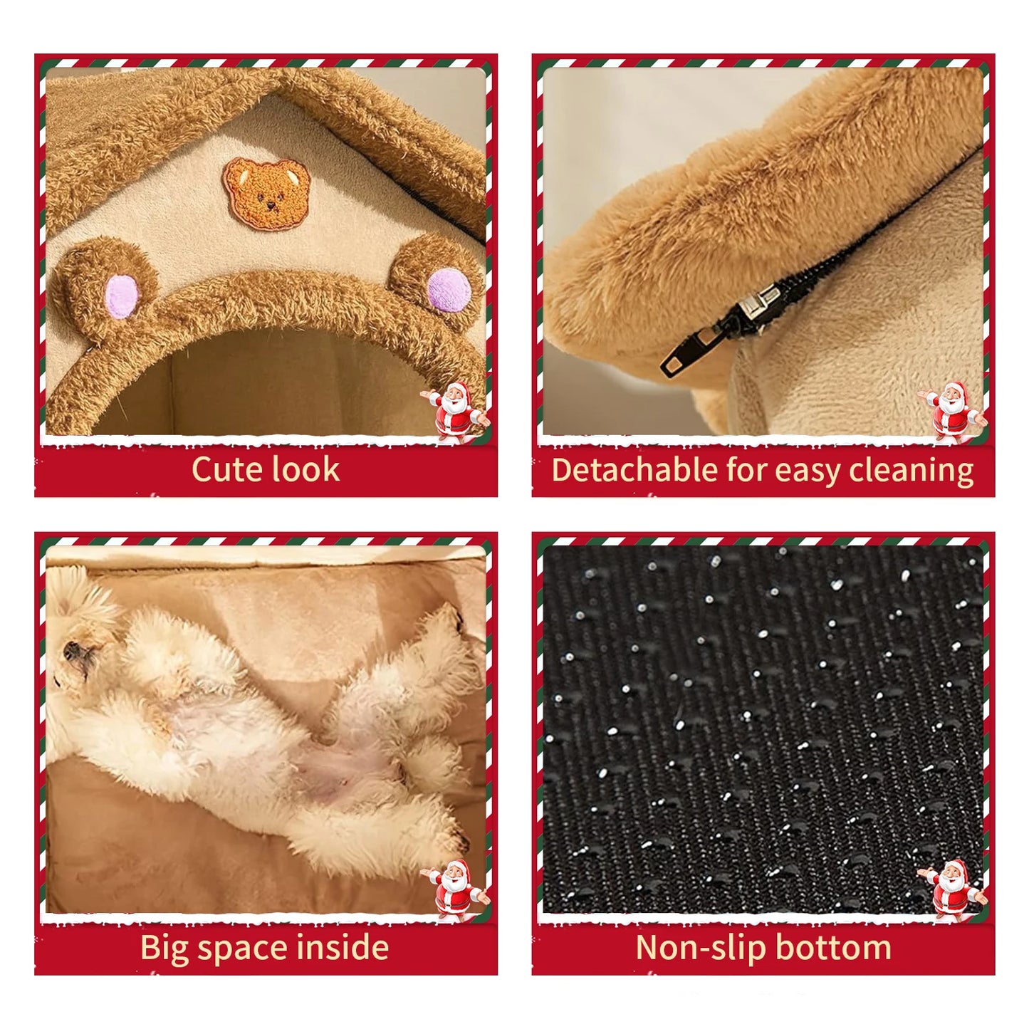Pet Bed for Cats and Dogs - Cozy Indoor Pet Shelter with Soft Cushion, Durable and Easy to Clean