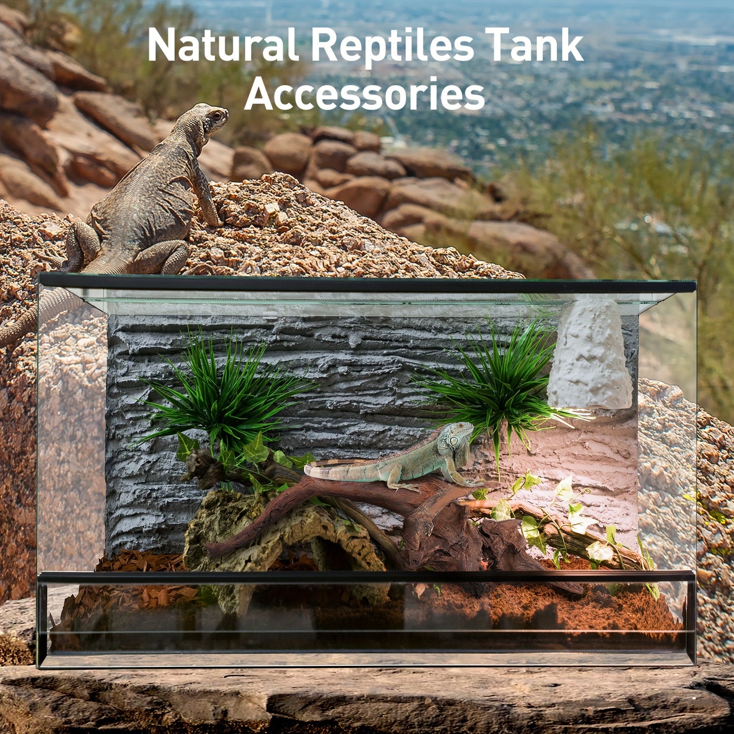 Natural Sunken Wood Aquarium Decoration for Fish Tank, Reptile Decoration, Size 9-14 Inches, 2pcs per Pack