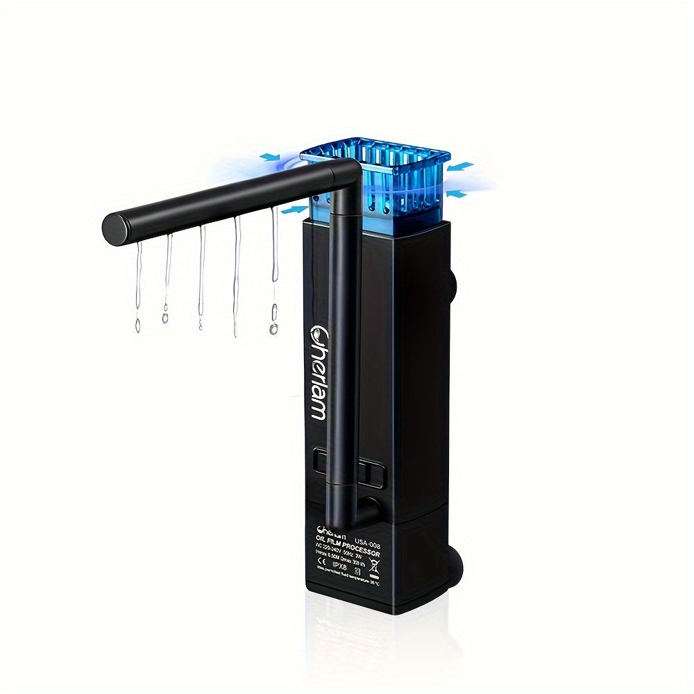 Compact & Quiet Aquarium Oil Film Remover - Adjustable Water Volume, Electric Fish Tank Circulation Filter