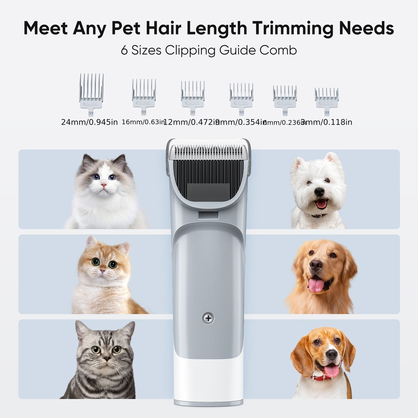 Professional Pet Grooming Vacuum Kit With Clippers, Multifunctional 3 Suction Modes, And 5 Groomer Tools